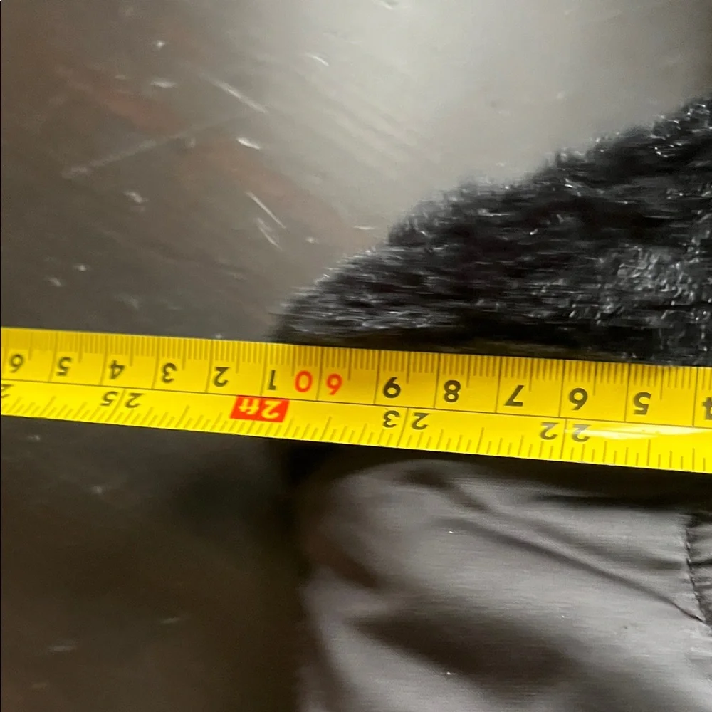 New York & Company Black Faux Fur Trim Vest - Picture 7 of 8